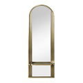 Gouden Boogvormige Spiegel met Plank voor Wandmontage